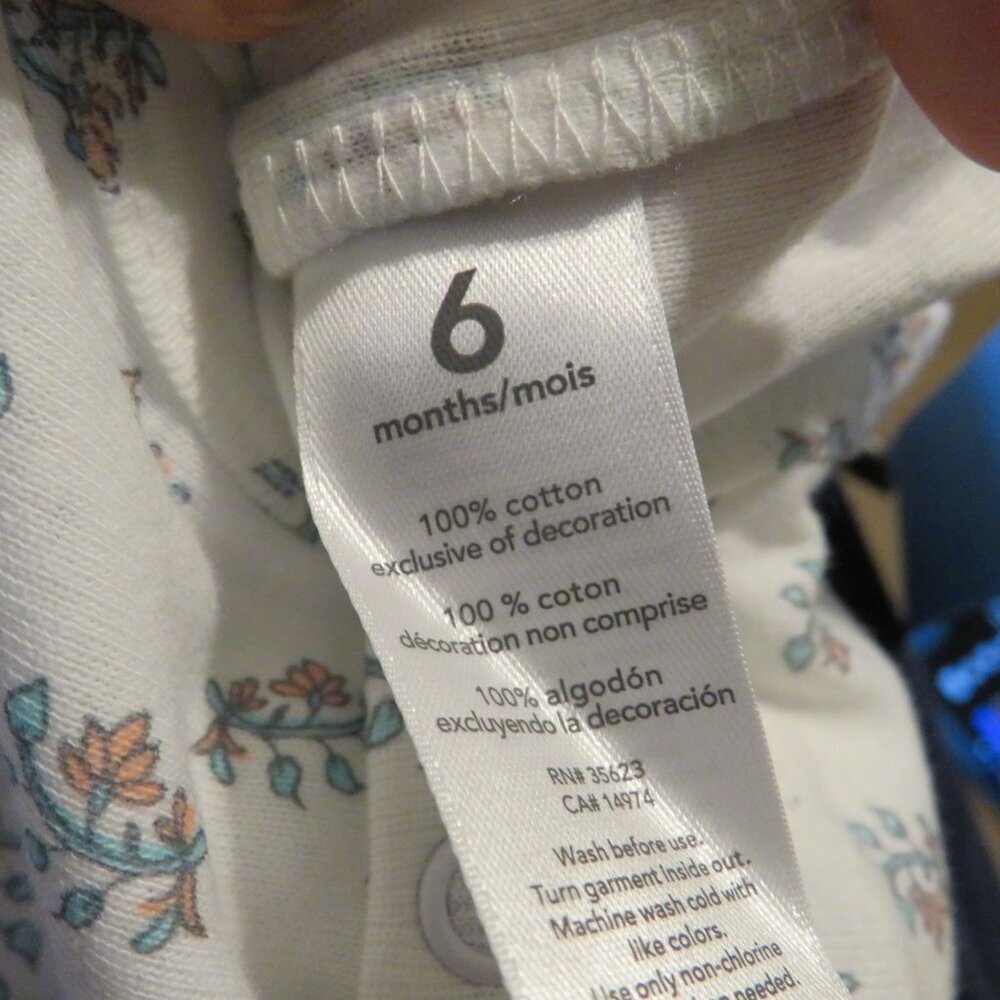 Baby Orange Floral Bodysuit & Shorts 6mts 100% cotton - Picture 9 of 10